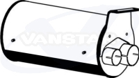 VANSTAR Keskiäänenvaimentaja 30396MN