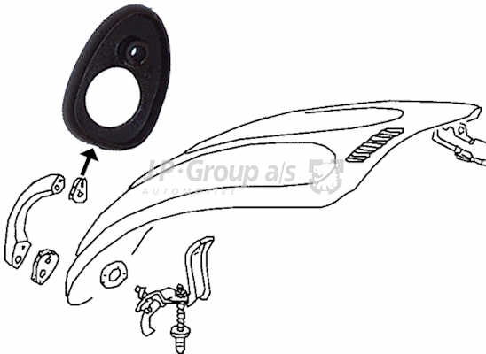 JP GROUP Tätning, bagagelucka 8187350506