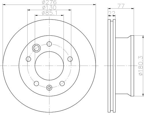 NF Parts stabdžių diskas NF1699070