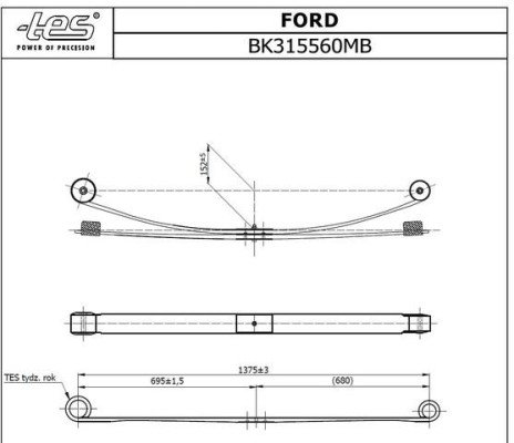 TES Bladfjäderpaket BK315560MB0019 Z/T