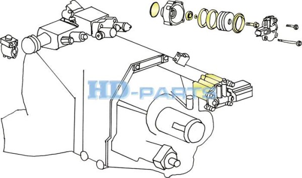 HD-PARTS Zestaw naprawczy, siłownik przełączający 105465