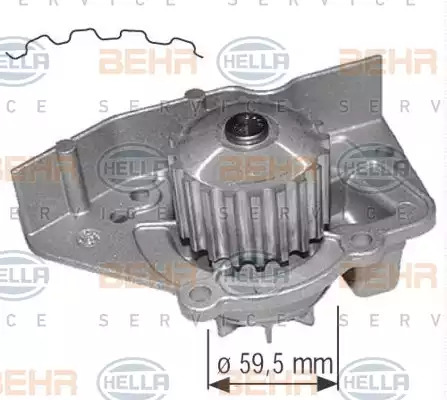HELLA Veepump, mootori jahutus 8MP 376 801-364