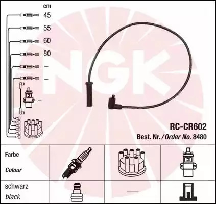 NGK Süütesüsteemikomplekt 44298