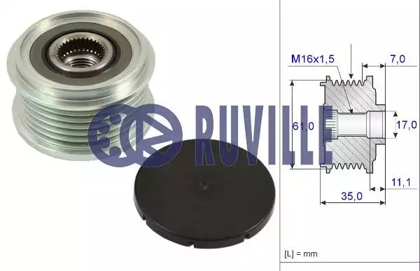 RUVILLE Alternator - sprzęgło jednokierunkowe 55720