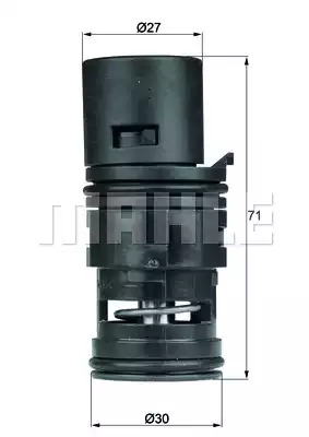 BEHR Termostat, chłodzenie oleju TO 7 75