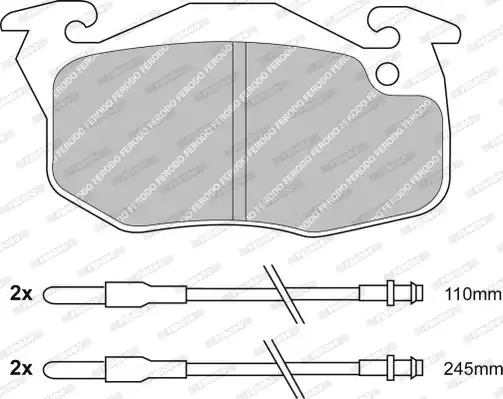 FERODO Piduriklotside komplekt, ketaspidur FSL729