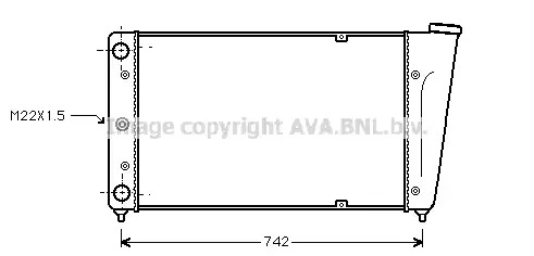 AVA QUALITY COOLING Radiaator,mootorijahutus VW2020