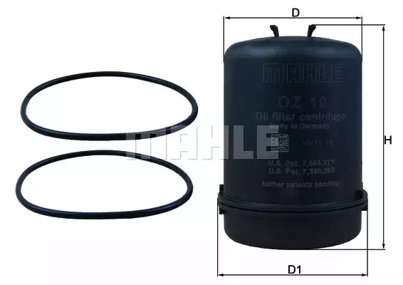 MAHLE Öljynsuodatin OZ 10D