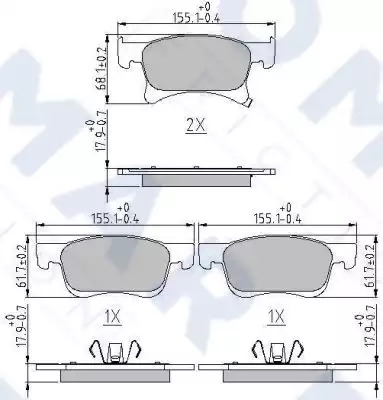 FOMAR Friction Piduriklotside komplekt, ketaspidur FO 268681