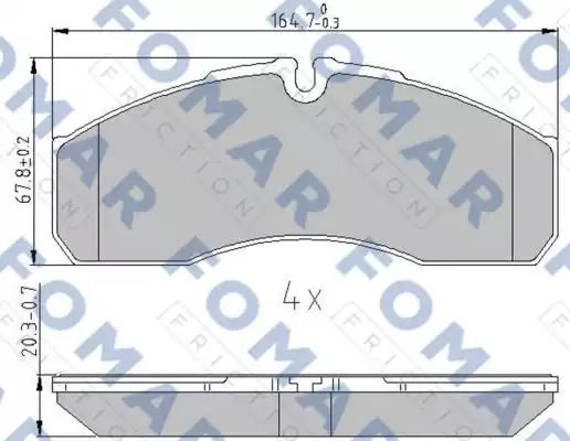 FOMAR Friction Piduriklotside komplekt, ketaspidur FO 933581