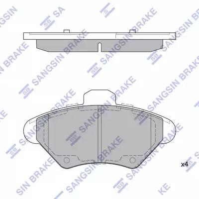 Hi-Q Piduriklotside komplekt, ketaspidur SP1262