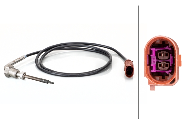 HELLA jutiklis, išmetamųjų dujų temperatūra 6PT 014 494-531