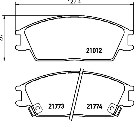 HELLA Zestaw klocków hamulcowych, hamulce tarczowe 8DB 355 006-271