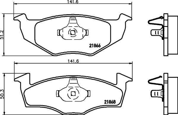 HELLA Piduriklotside komplekt, ketaspidur 8DB 355 007-891