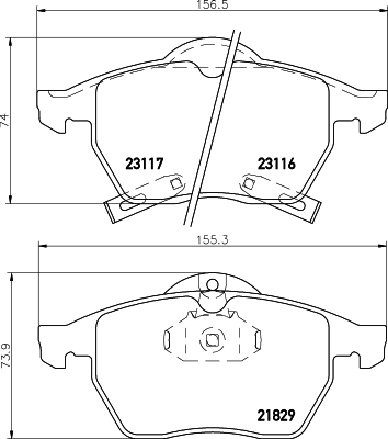 HELLA Piduriklotside komplekt, ketaspidur 8DB 355 008-041