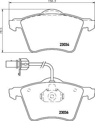 HELLA stabdžių trinkelių rinkinys, diskinis stabdys 8DB 355 008-771
