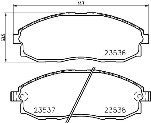 HELLA Piduriklotside komplekt, ketaspidur 8DB 355 009-381