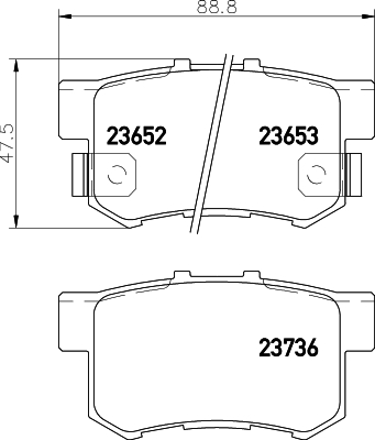 HELLA Piduriklotside komplekt, ketaspidur 8DB 355 009-581