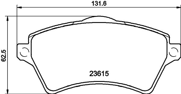HELLA Piduriklotside komplekt, ketaspidur 8DB 355 009-761