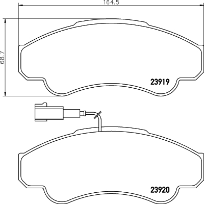 HELLA Piduriklotside komplekt, ketaspidur 8DB 355 010-401