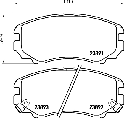 HELLA Piduriklotside komplekt, ketaspidur 8DB 355 010-991