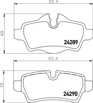 HELLA Piduriklotside komplekt, ketaspidur 8DB 355 013-661