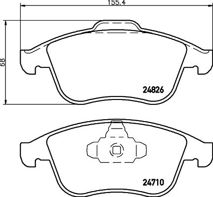 HELLA Piduriklotside komplekt, ketaspidur 8DB 355 015-041