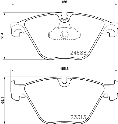 HELLA Piduriklotside komplekt, ketaspidur 8DB 355 015-261