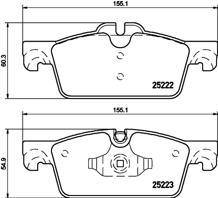HELLA Piduriklotside komplekt, ketaspidur 8DB 355 015-711