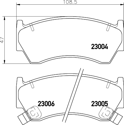 HELLA Piduriklotside komplekt, ketaspidur 8DB 355 016-661