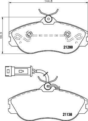 HELLA Piduriklotside komplekt, ketaspidur 8DB 355 017-911