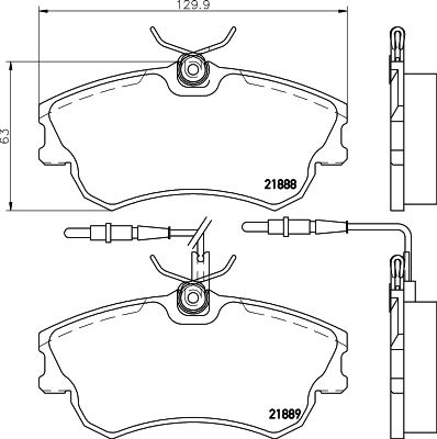 HELLA Piduriklotside komplekt, ketaspidur 8DB 355 019-261