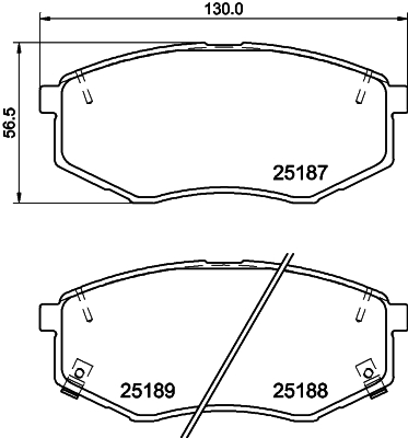 HELLA Piduriklotside komplekt, ketaspidur 8DB 355 019-791