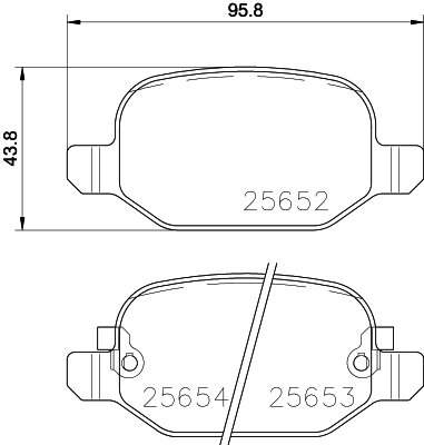 HELLA Piduriklotside komplekt, ketaspidur 8DB 355 020-761