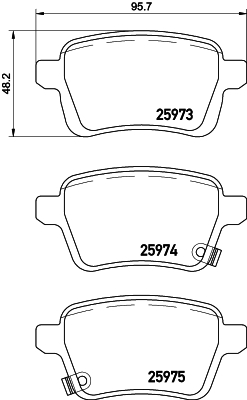 HELLA Piduriklotside komplekt, ketaspidur 8DB 355 021-441