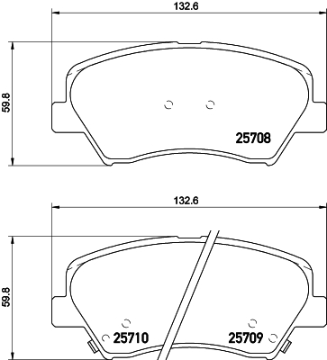 HELLA Piduriklotside komplekt, ketaspidur 8DB 355 021-781