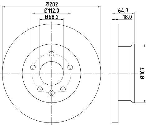 HELLA Tarcza hamulcowa 8DD 355 102-891