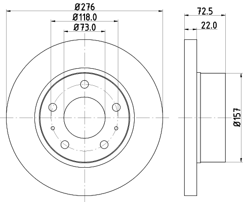 HELLA Piduriketas 8DD 355 107-401
