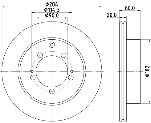HELLA stabdžių diskas 8DD 355 111-491
