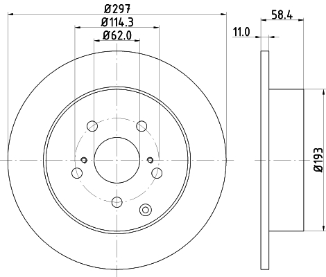 HELLA Jarrulevy 8DD 355 116-811
