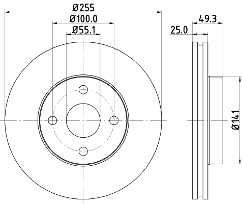 HELLA Jarrulevy 8DD 355 118-621
