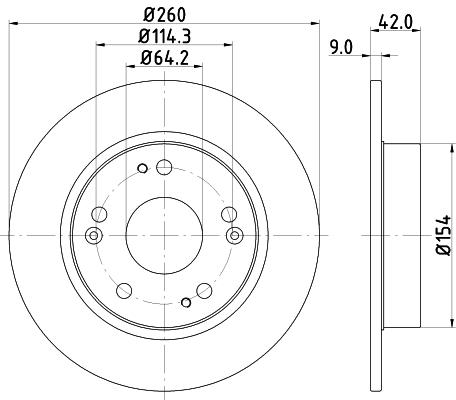 HELLA Tarcza hamulcowa 8DD 355 118-991