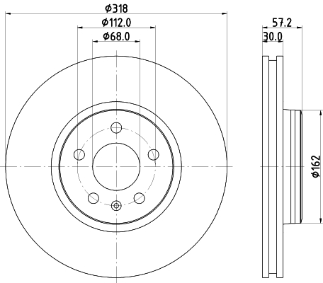 HELLA Jarrulevy 8DD 355 125-181