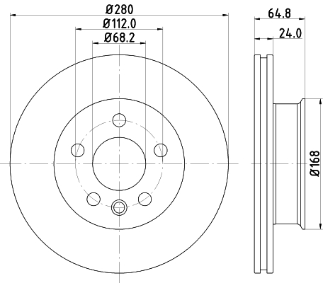 HELLA stabdžių diskas 8DD 355 127-061