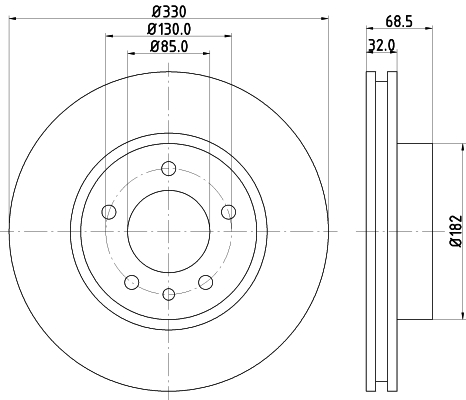 HELLA stabdžių diskas 8DD 355 128-041