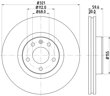 HELLA Jarrulevy 8DD 355 128-301