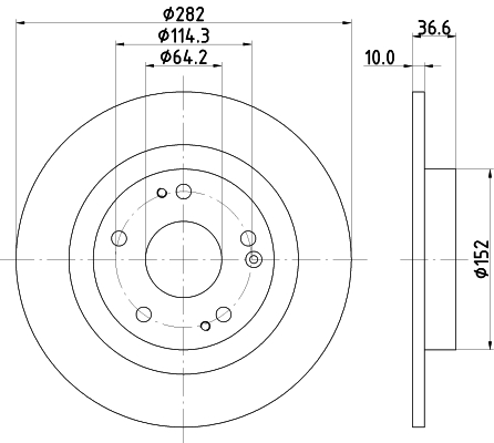 HELLA Tarcza hamulcowa 8DD 355 131-901