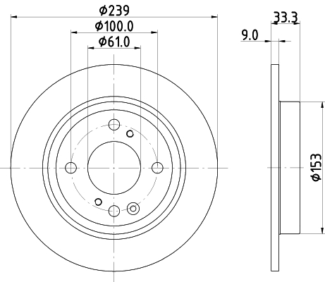 HELLA Tarcza hamulcowa 8DD 355 134-681