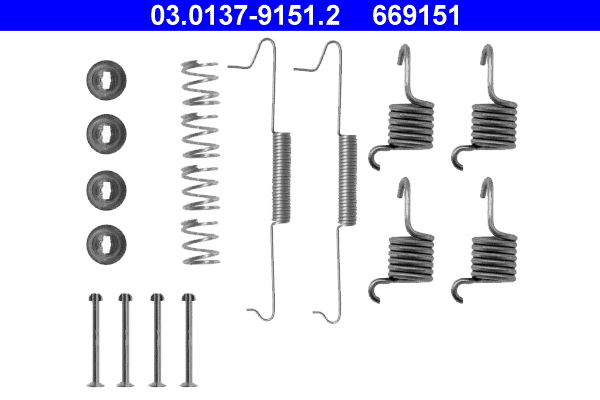 ATE Lisatarvikute komplekt, trummelpiduriklotsid 03.0137-9151.2