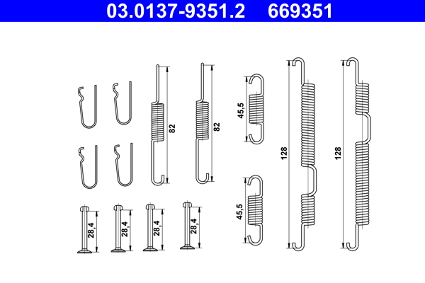 ATE Lisatarvikute komplekt, trummelpiduriklotsid 03.0137-9351.2